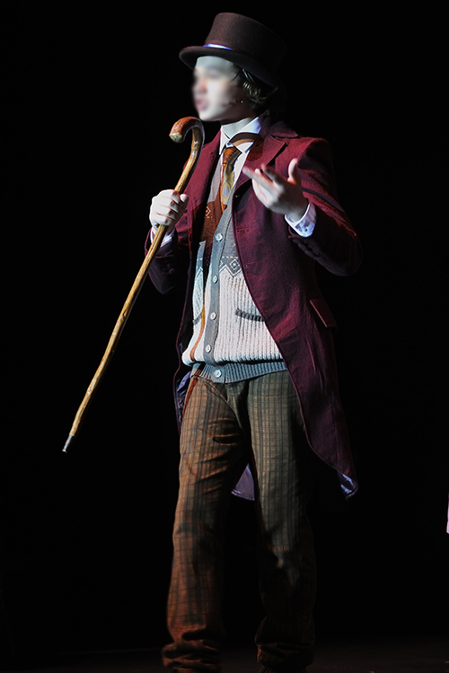 Candy Man costume Charlie and the Chocolate Factory. Red jacket